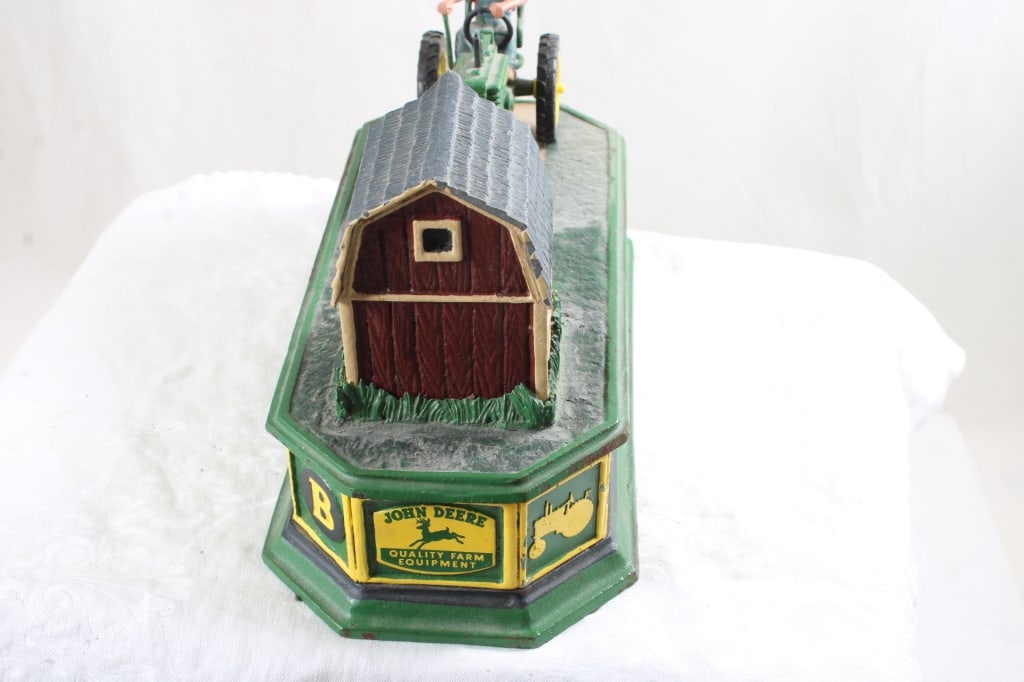 Cast Iron John Deere Franklin Mint Mechanical Bank - 2