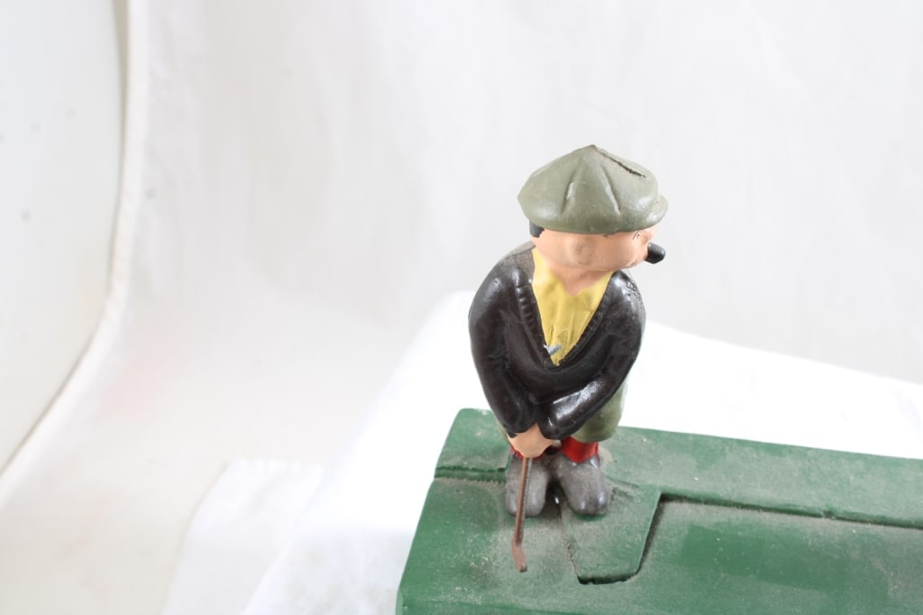 Cast Iron Golfer Mechanical Bank Works - 4