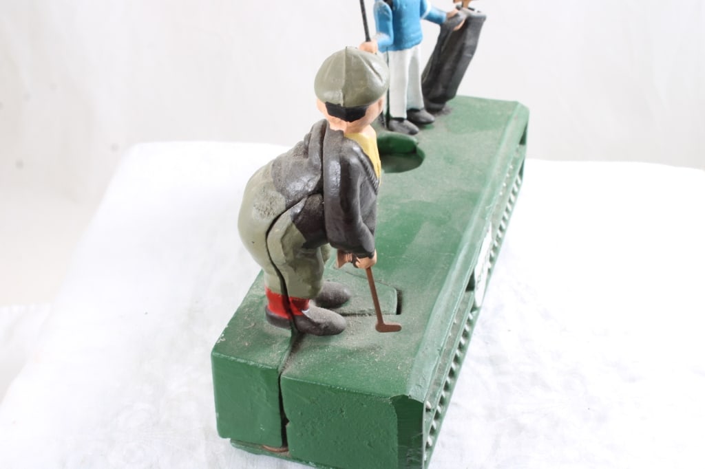 Cast Iron Golfer Mechanical Bank Works - 5