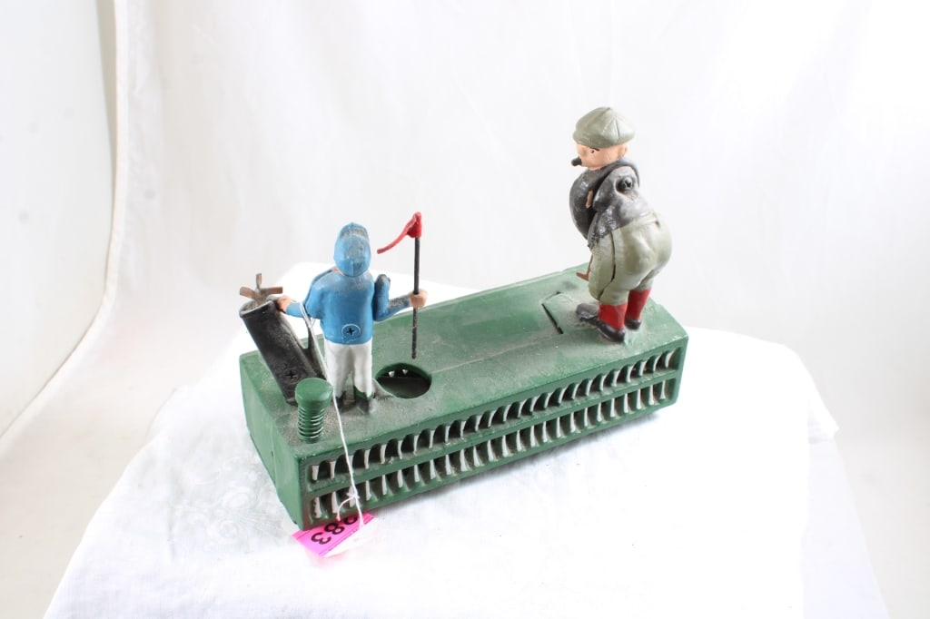 Cast Iron Golfer Mechanical Bank Works - 6