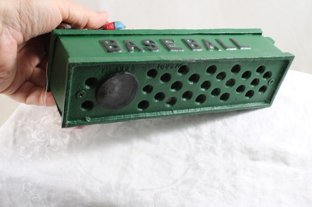 Cast Iron Baseball Mechanical Bank works - 5