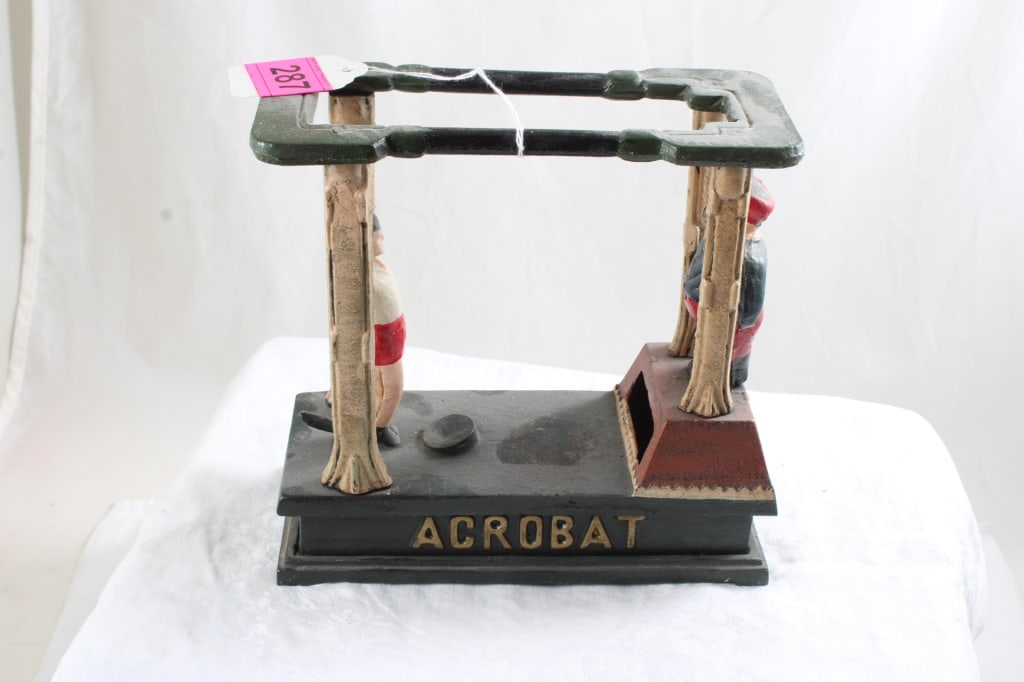 Cast Iron Acrobat Mechanical Bank Works (1 of 7)