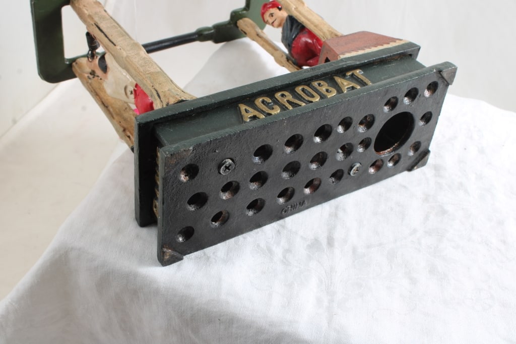 Cast Iron Acrobat Mechanical Bank Works - 7