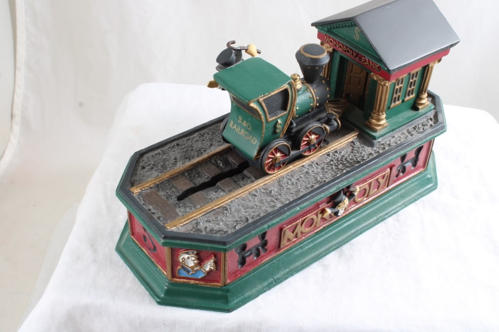 Cast Iron Monopoly Franklin Mint Mechanical Bank - 4