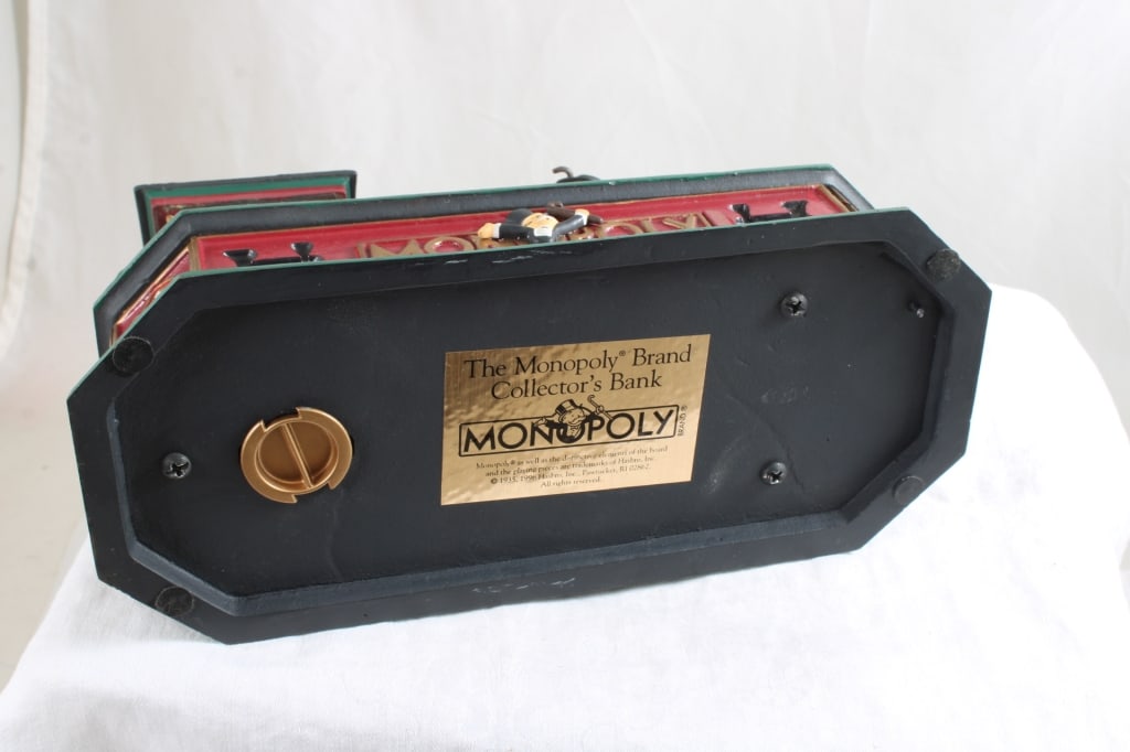 Cast Iron Monopoly Franklin Mint Mechanical Bank - 6