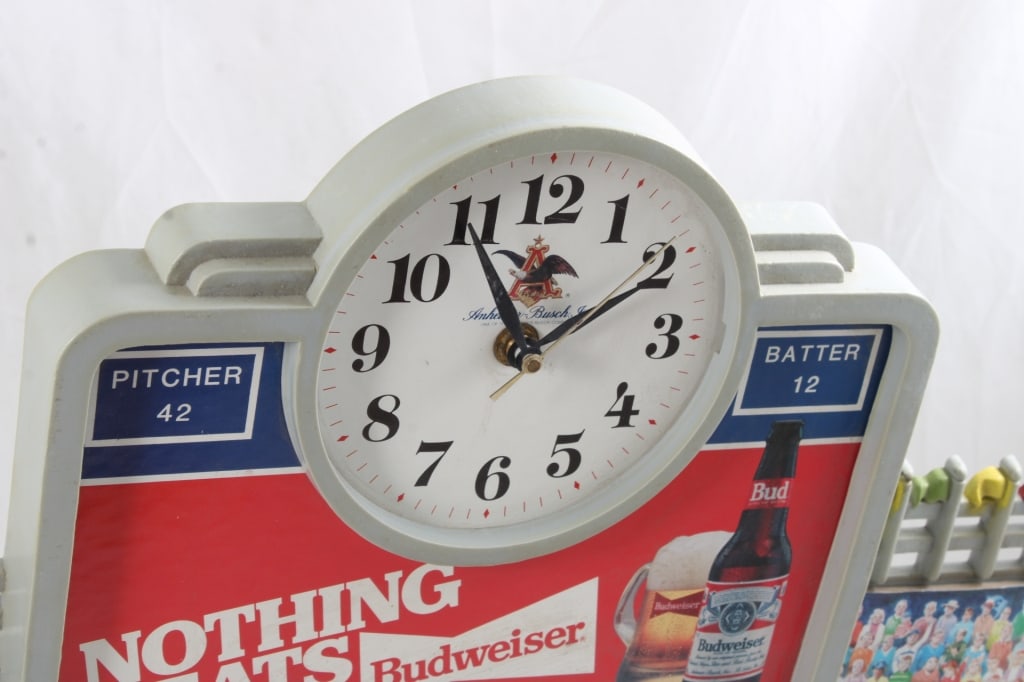 Anheuser Busch Budweiser 3-D Scoreboard Clock - 2