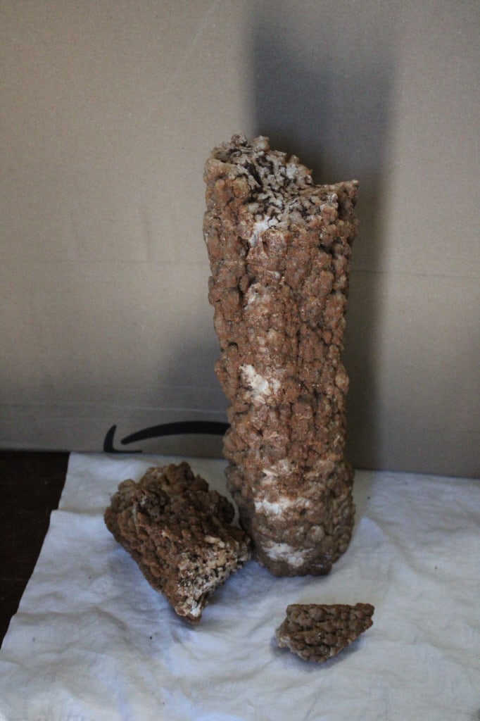 Cave Formation Calcite Crystal Cluster: Cave Formation Calcite Crystal Cluster - In One Large Piece and 2 Smaller Pieces. Lot Size 25" x 6" x 6". 31 Lbs. All information and photos are intended to be as accurate as possible, but