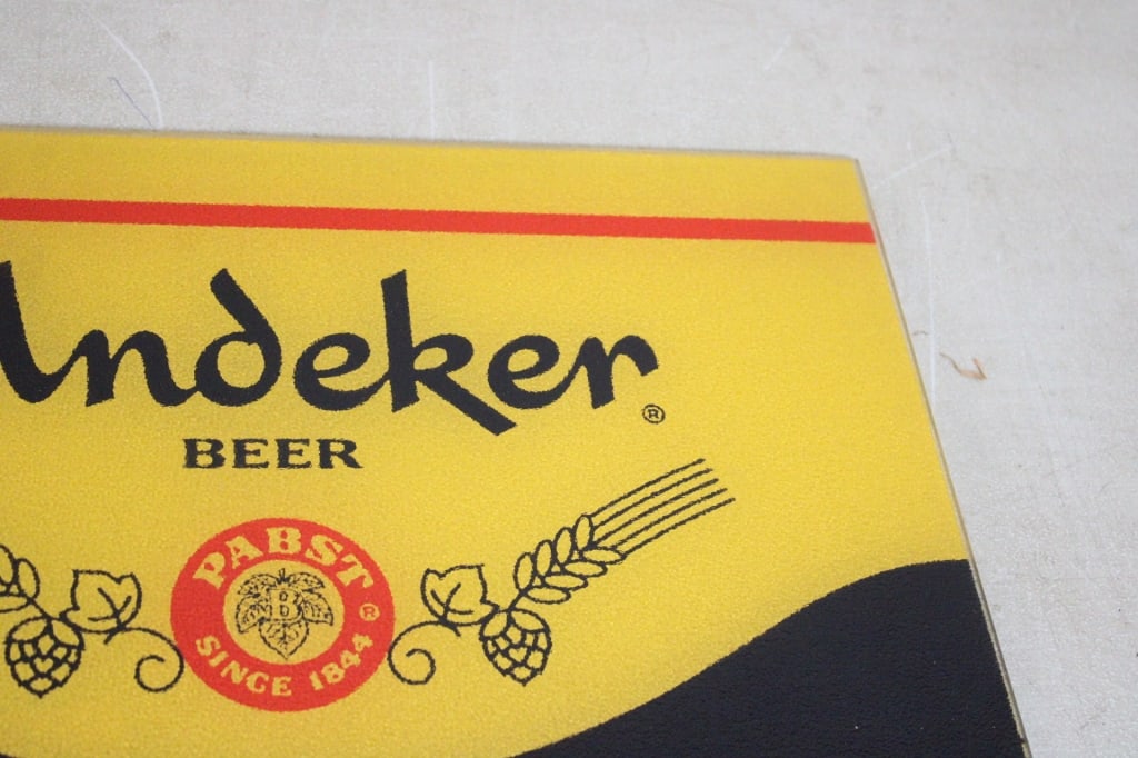 Andeker Pabst Beer Glass Sign - 6