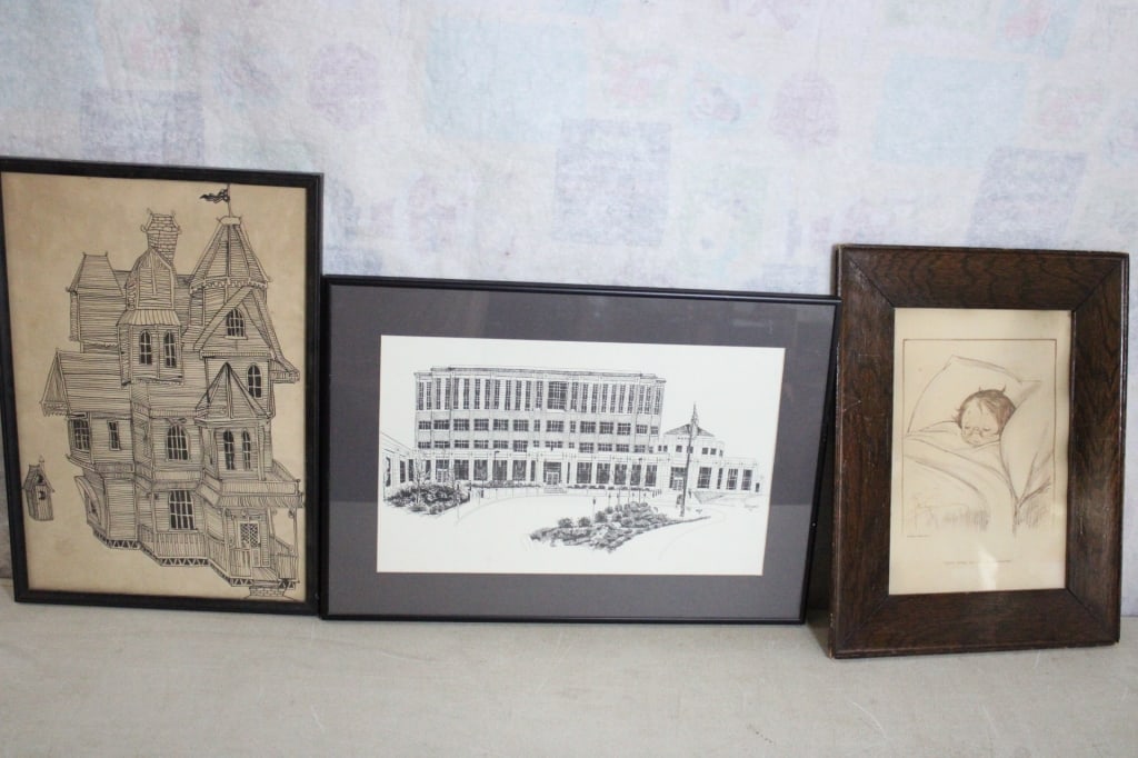 Grace Drayton Campbell Soup Kid Framed Drawing: Grace Drayton Campbell Soup Kid Framed Drawing - Plus 2 Architectural Drawings Framed. Lot Size 20" x 13.5" x 3". 8 Lbs. All information and photos are intended to be as accurate as possible,