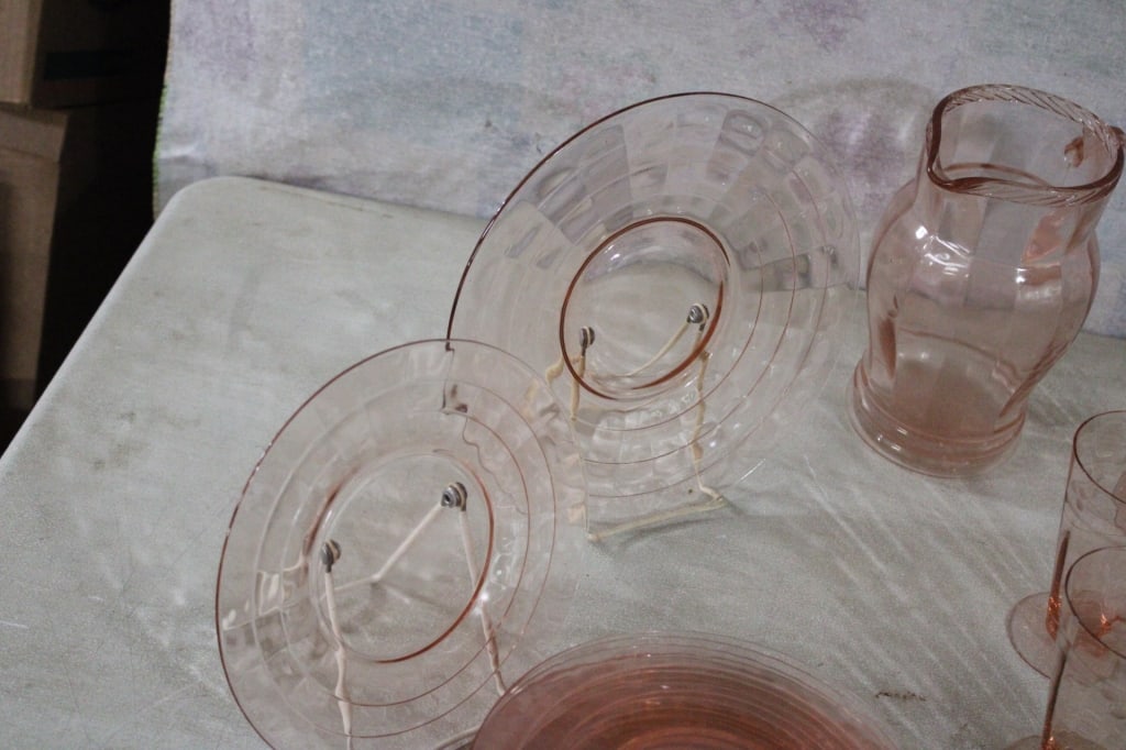 26 Pieces Pink Depression Glass - 2