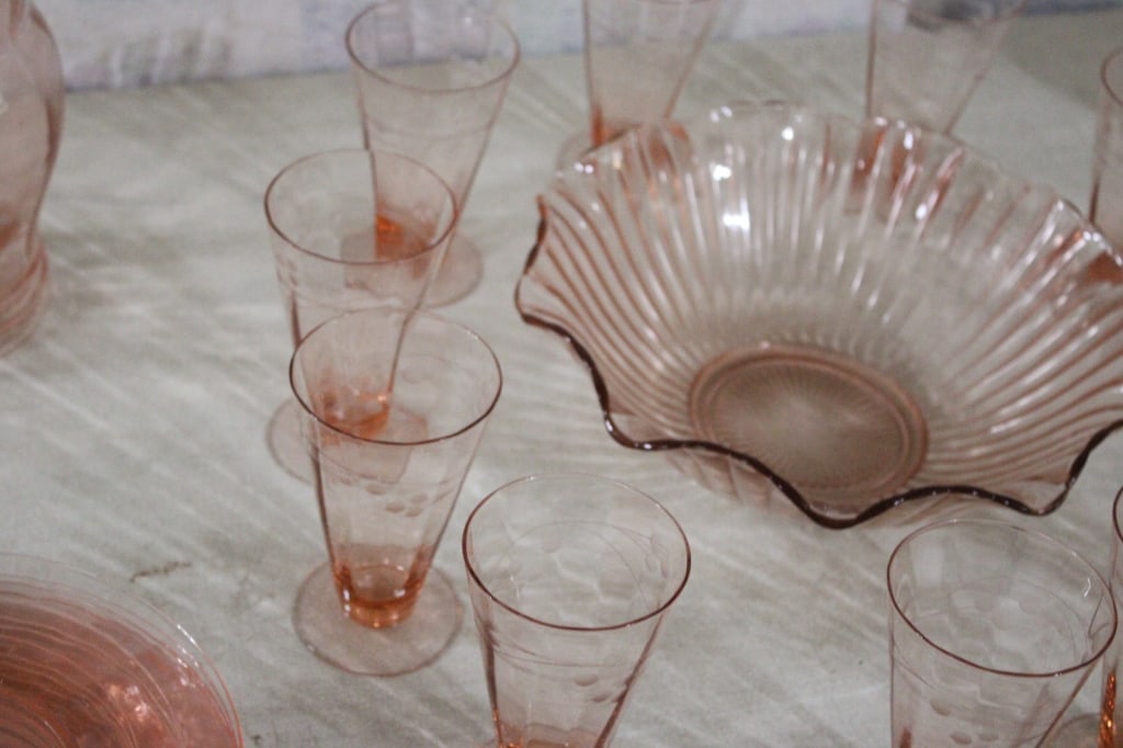 26 Pieces Pink Depression Glass - 6