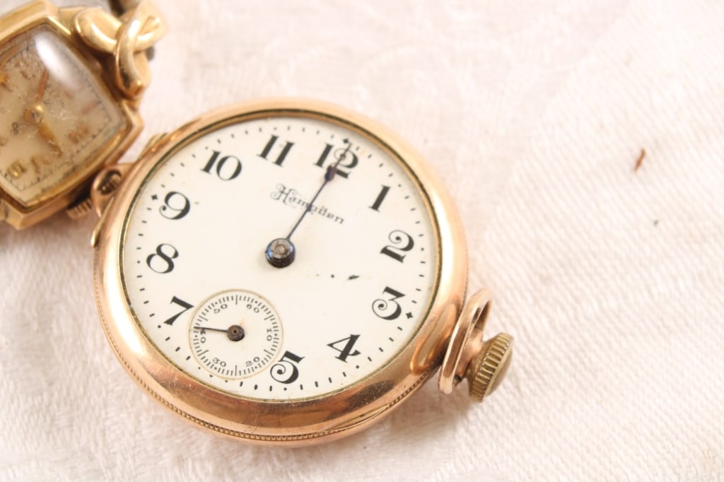 Hampden Pocket Watch 10k G.F., Elgin Deluxe G.F. - 2