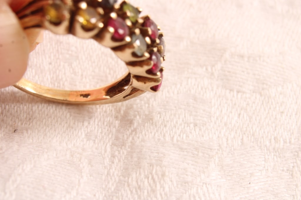 10k Gold Mother's Ring with 11 Stones 4.4 Grams - 6