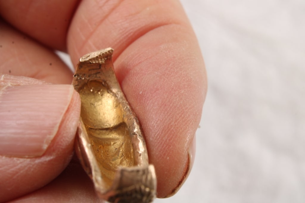 10k Gold Masonic DeMolay Chevalier Ring Parts - 7