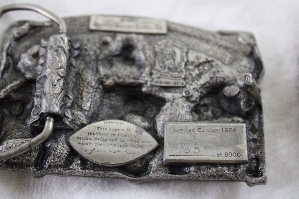 6 Brass & Pewter Vintage Belt Buckles - 10