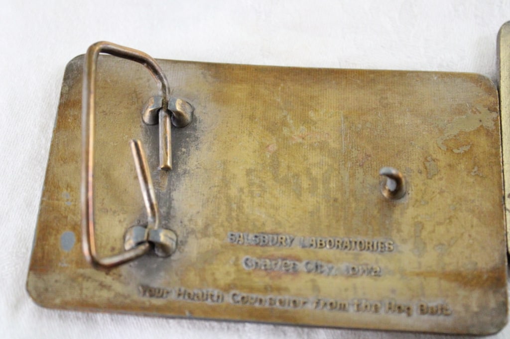 6 Brass & Pewter Vintage Belt Buckles - 15