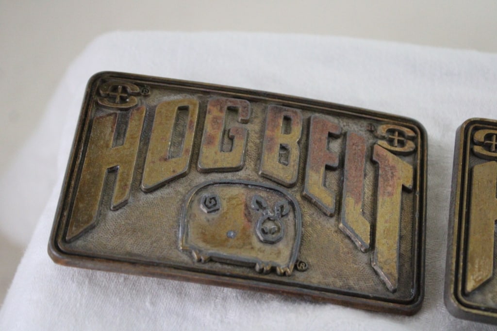 6 Brass & Pewter Vintage Belt Buckles - 2