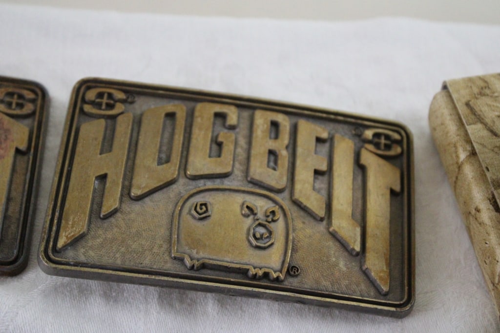6 Brass & Pewter Vintage Belt Buckles - 3