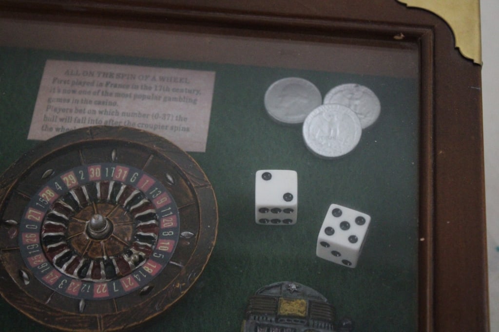 Gambling Theme Wood Shadow Box - 2