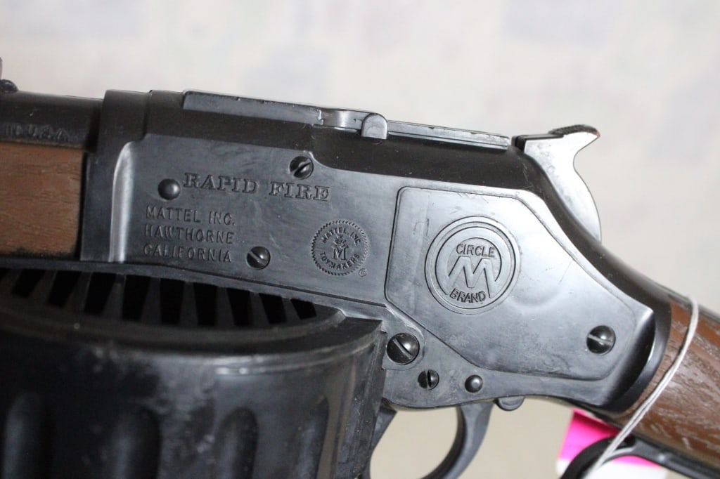 1965 Mattel Rapid Fire Circle M Logo Toy Rifle - 2