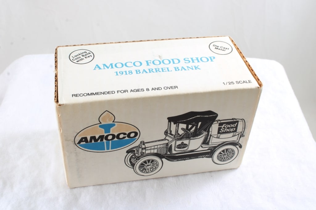 Ertl Amoco Diecast Barrel Bank, Red Crown Bank - 7