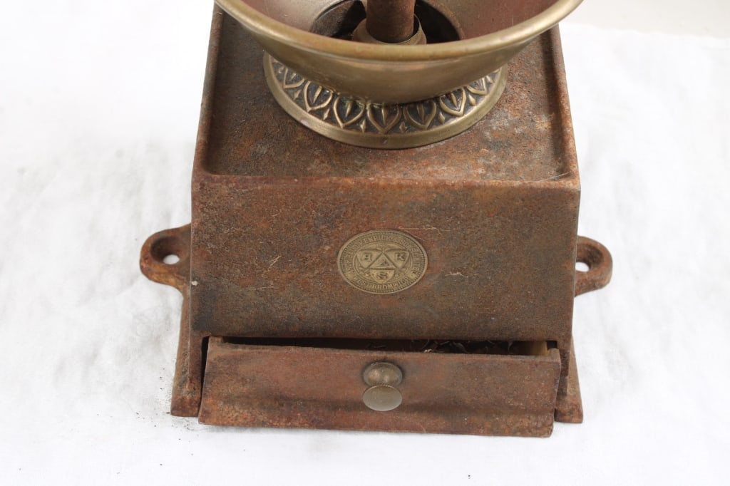 Antique Cast Iron Kenrick & Sons Coffee Grinder - 2