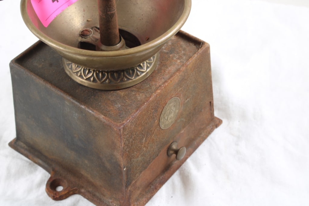 Antique Cast Iron Kenrick & Sons Coffee Grinder - 4
