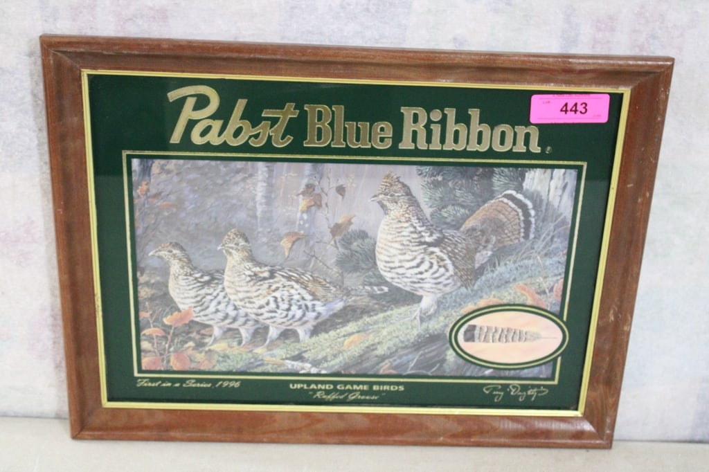 Pabst Blue Ribbon Beer Upland Game Birds Sign - 2