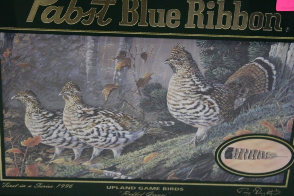 Pabst Blue Ribbon Beer Upland Game Birds Sign - 3
