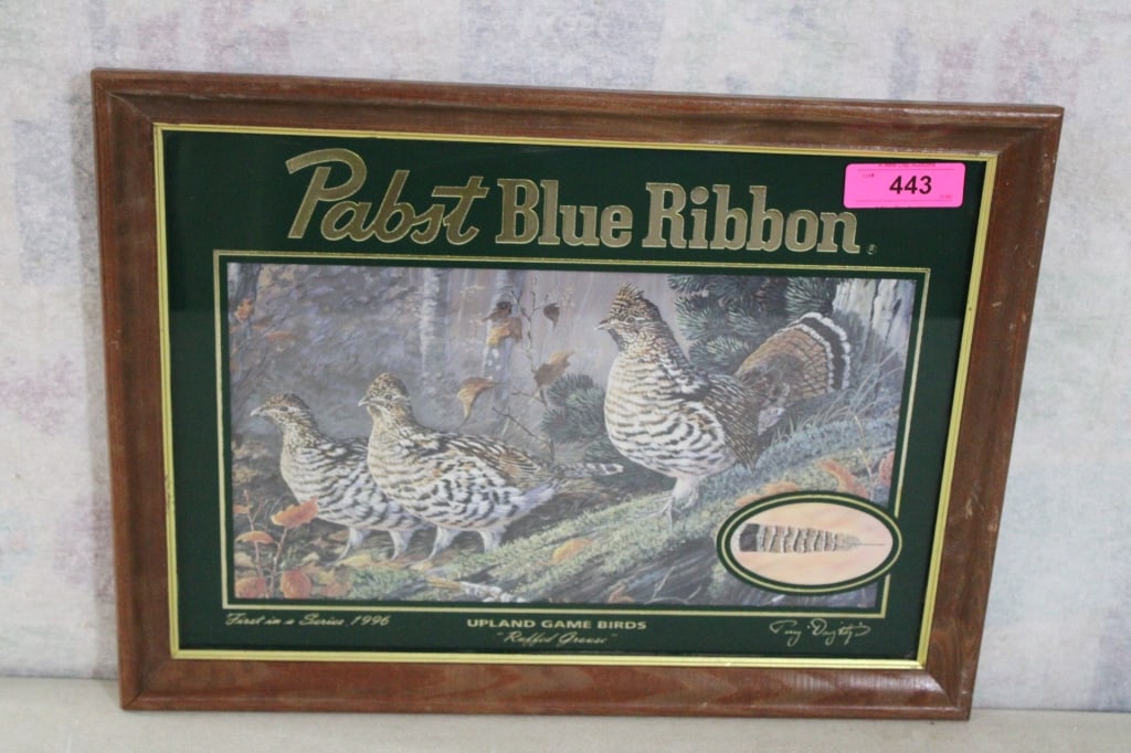 Pabst Blue Ribbon Beer Upland Game Birds Sign - 8