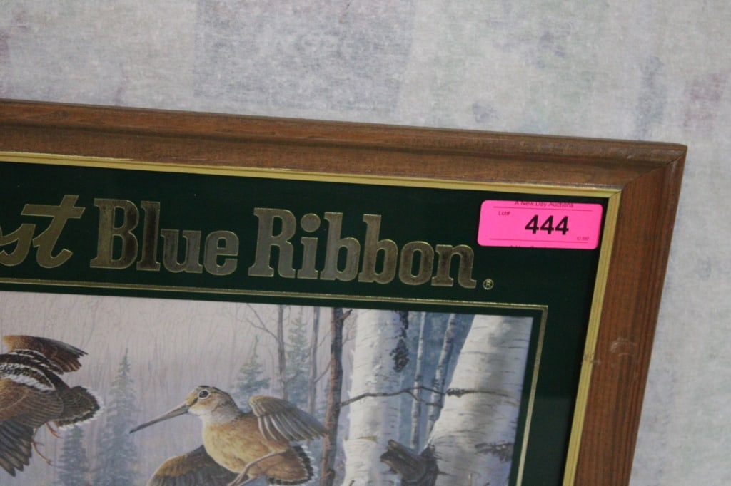 Pabst Blue Ribbon Beer Upland Game Birds Sign - 3