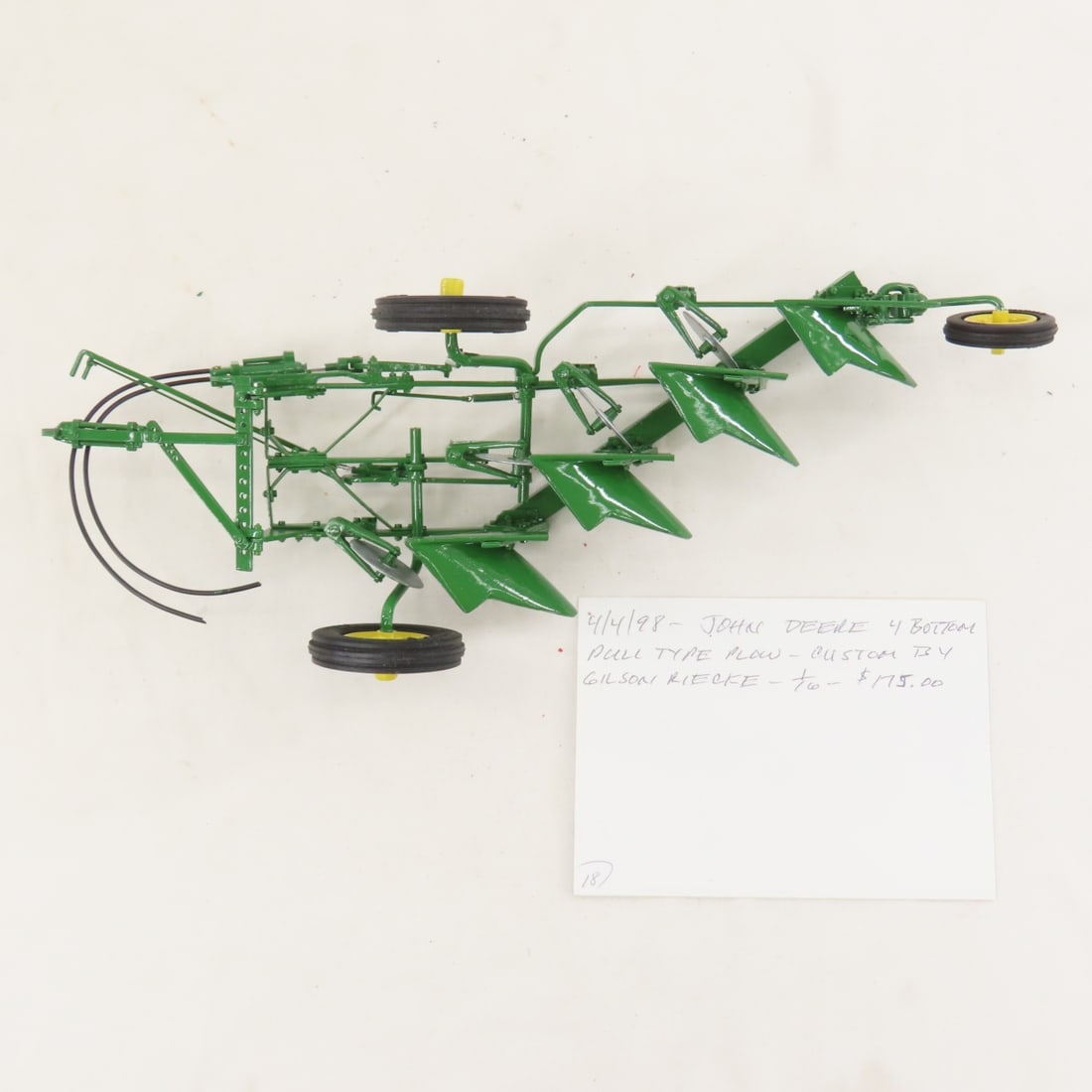 Scratch Built John Deere 4 Bottom Pull Type Plow - 10
