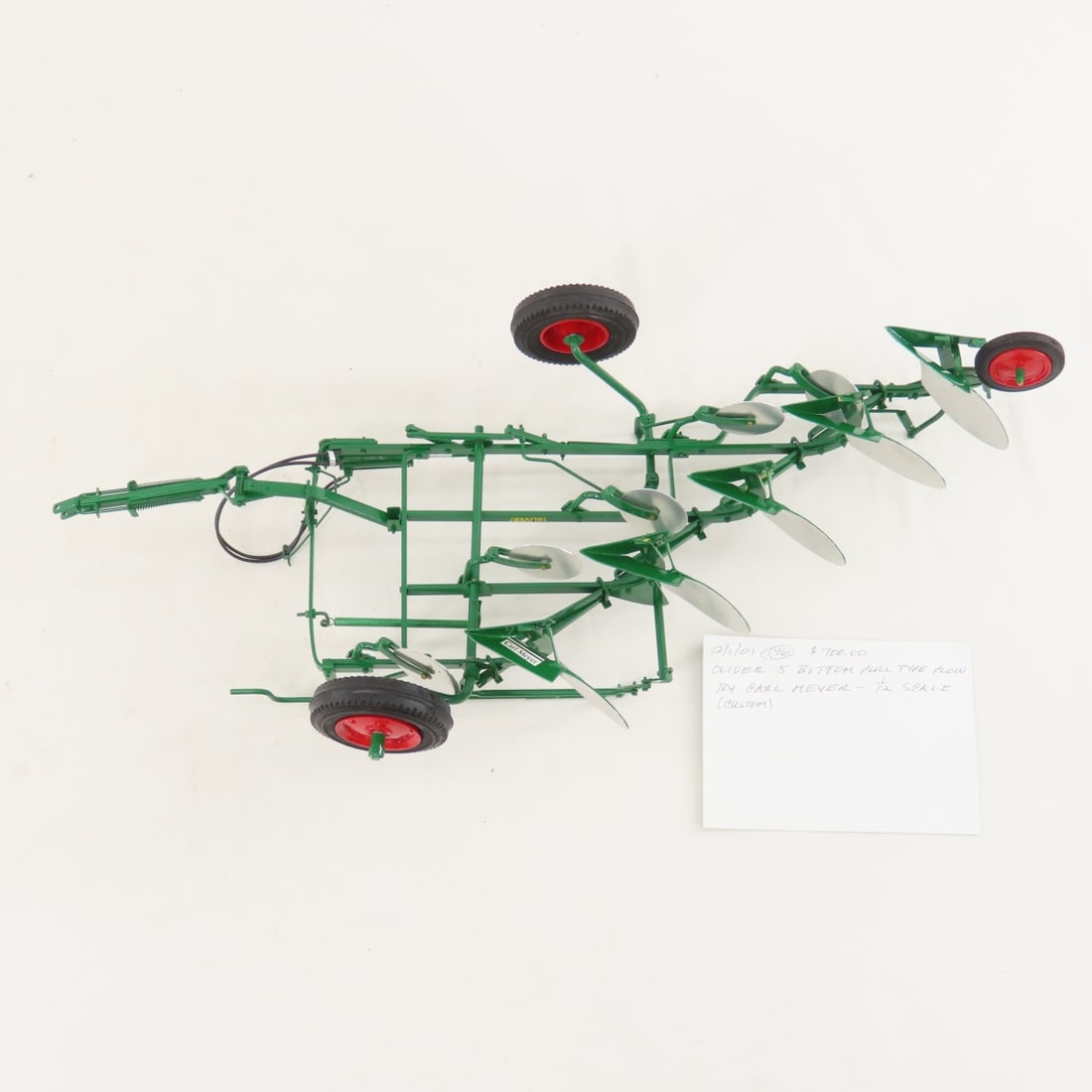 Scratch Built Olive 5 Bottom Pull Type Plow - 10