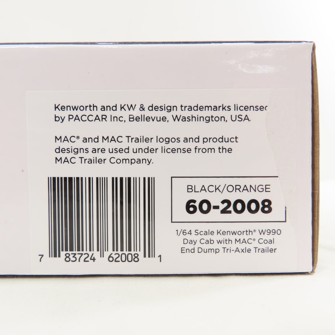 DCP First Gear 1:64 Scale Kenworth W990 Day Cab - 10