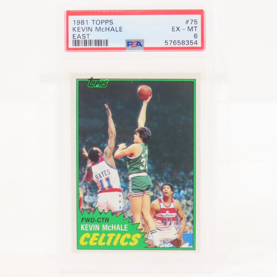1981 Topps Kevin McHale #75 PSA 6 EX-MT: 1981 Topps Kevin McHale #75 PSA 6 EX-MT - Lot Size 5.5x3.5x.5" 1 LB All information and photos are intended to be as accurate as possible, but errors are possible. No item may be returned or refused