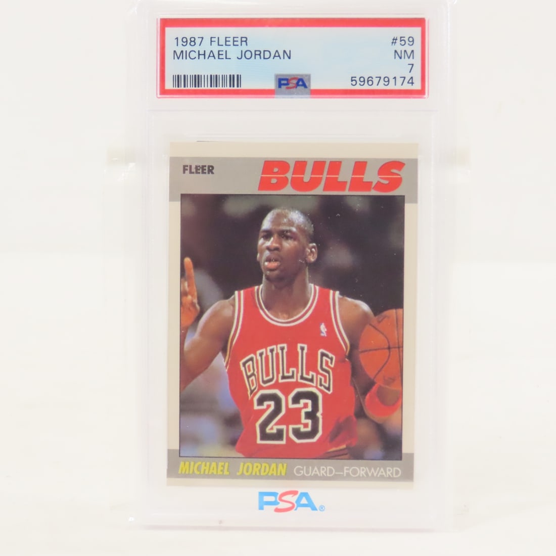 1987 Fleer Michael Jordan #59 PSA 7 NM (1 of 4)