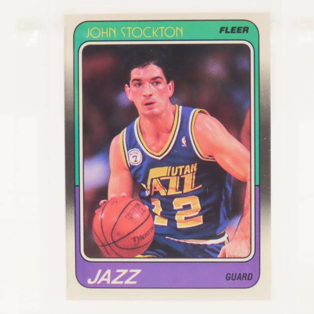1988 Fleer John Stockton #115 PSA 8 NM-MT Rookie - 2