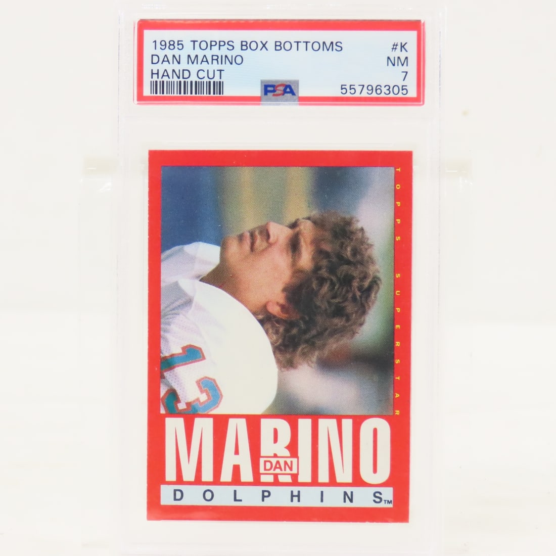 1985 Topps Box Bottoms Dan Marino #K PSA 7 NM (1 of 4)