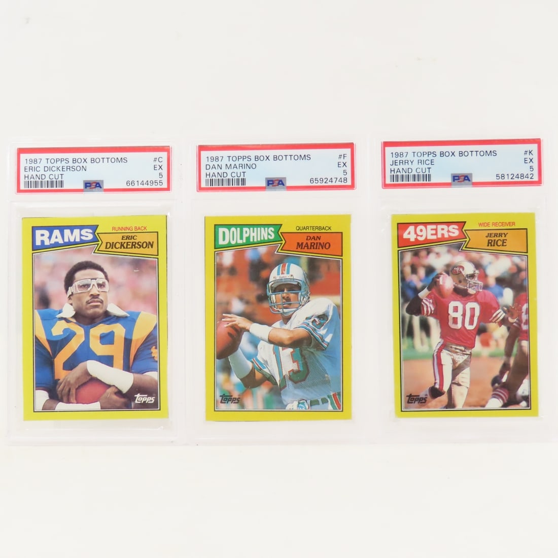 3 1987 Topps Box Bottoms Football Cards PSA 5 EX (1 of 13)