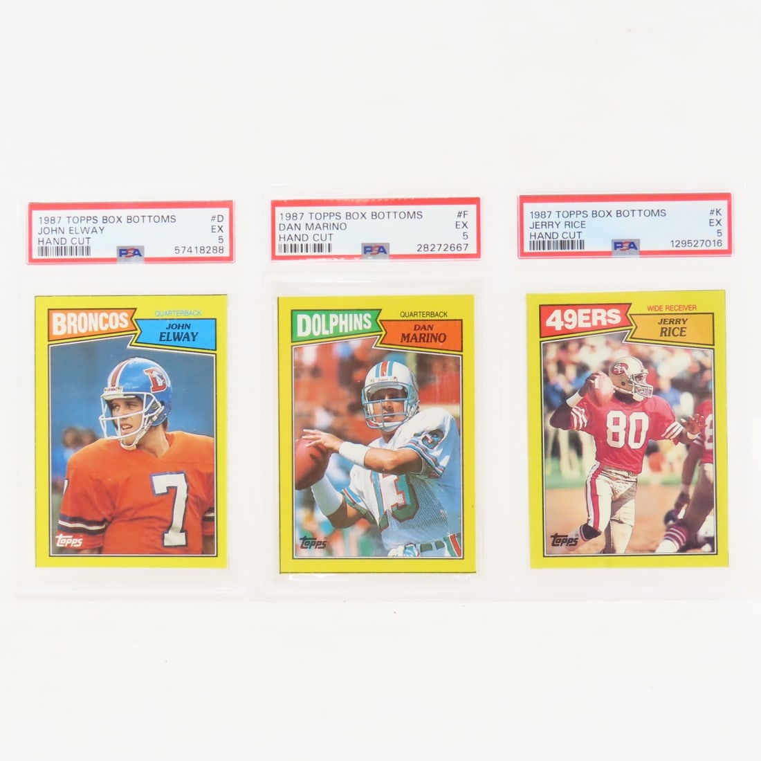 3 1987 Topps Box Bottoms Football Cards PSA 5 EX (1 of 13)