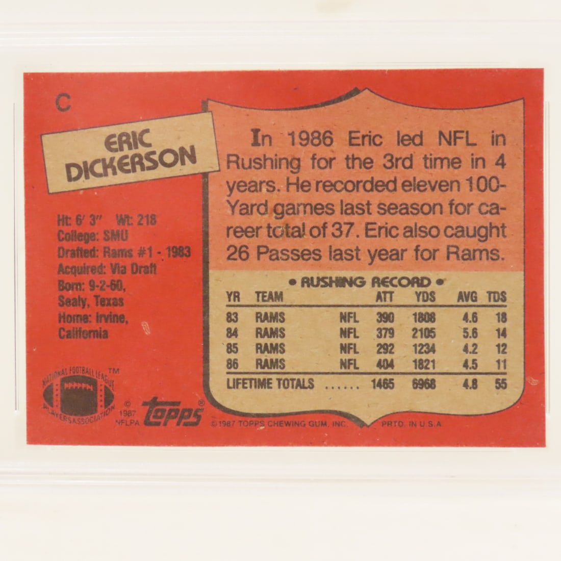 4 1987 Topps Box Bottoms Football Cards PSA 3 & 4 - 17