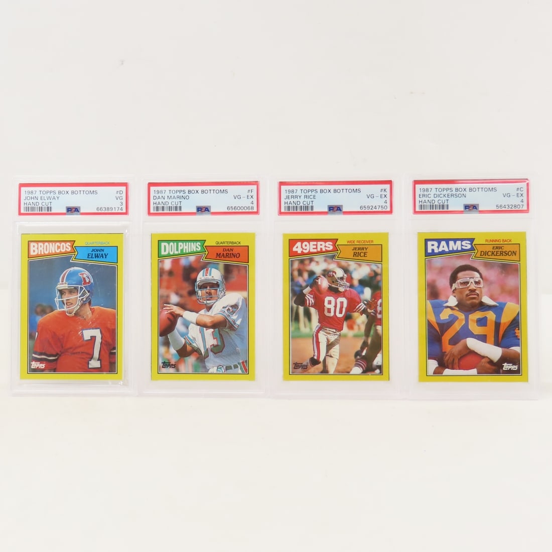 4 1987 Topps Box Bottoms Football Cards PSA 3 & 4 (1 of 17)