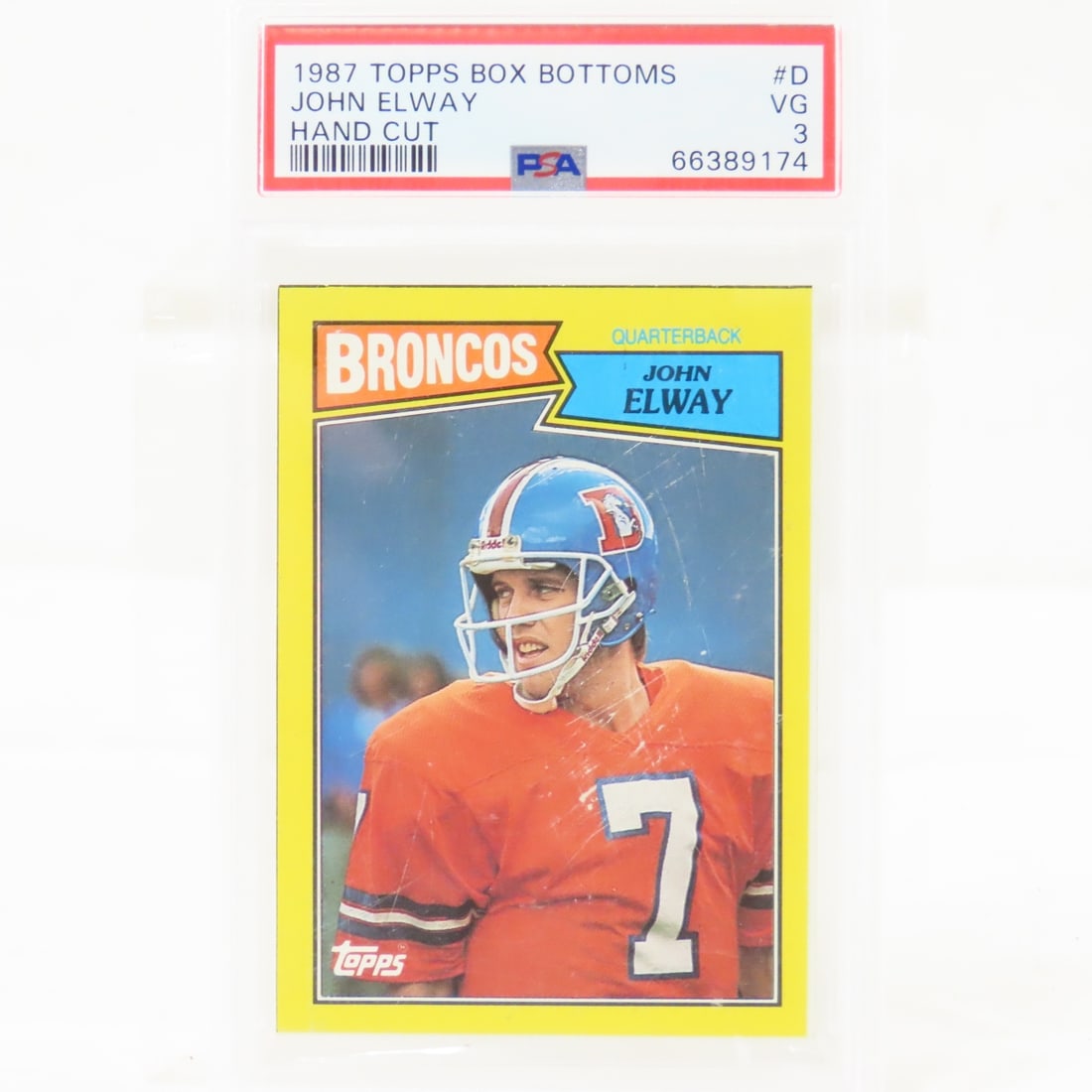 4 1987 Topps Box Bottoms Football Cards PSA 3 & 4 - 2
