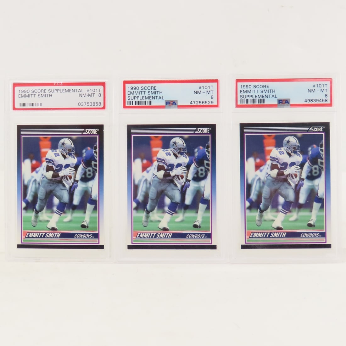 3 1990 Score Emmitt Smith Supplemental #101T PSA 8 (1 of 13)