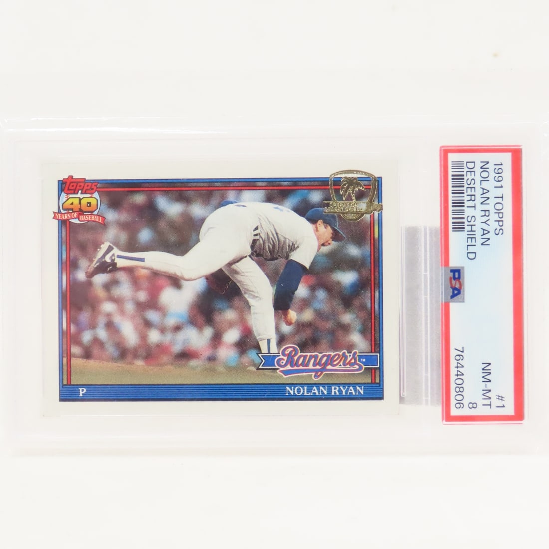 1991 Topps Desert Shield Nolan Ryan #1 PSA 8 NM-MT (1 of 5)