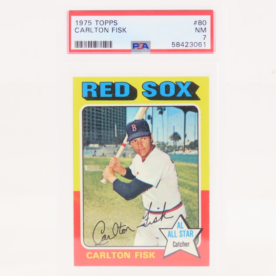 1975 Topps Carlton Fisk #80 PSA 7 NM (1 of 4)