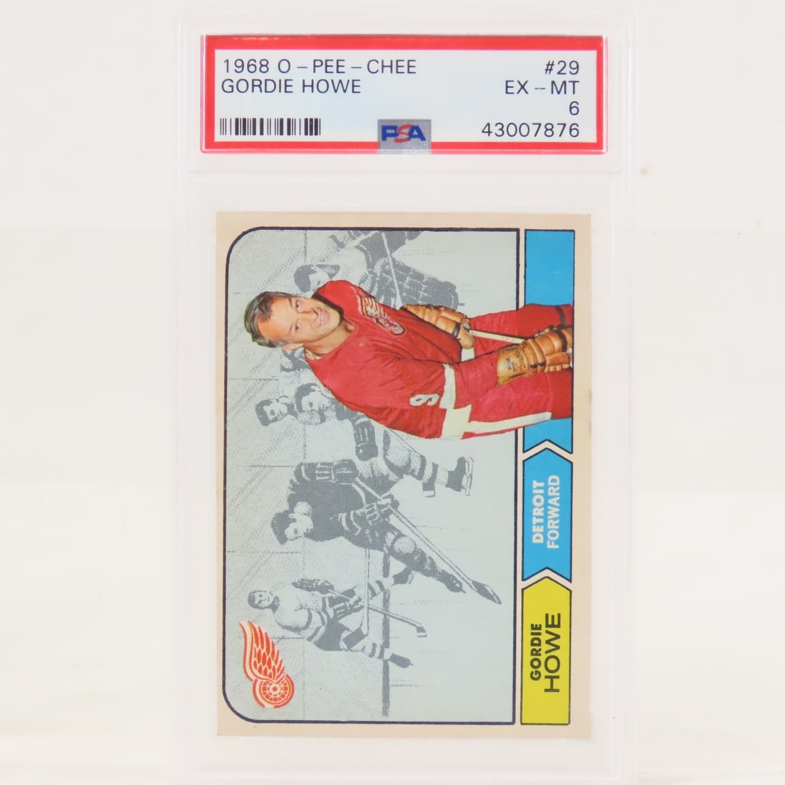 1968 O-PEE-CHEE Gordie Howe #29 PSA 6 EX-MT - 5
