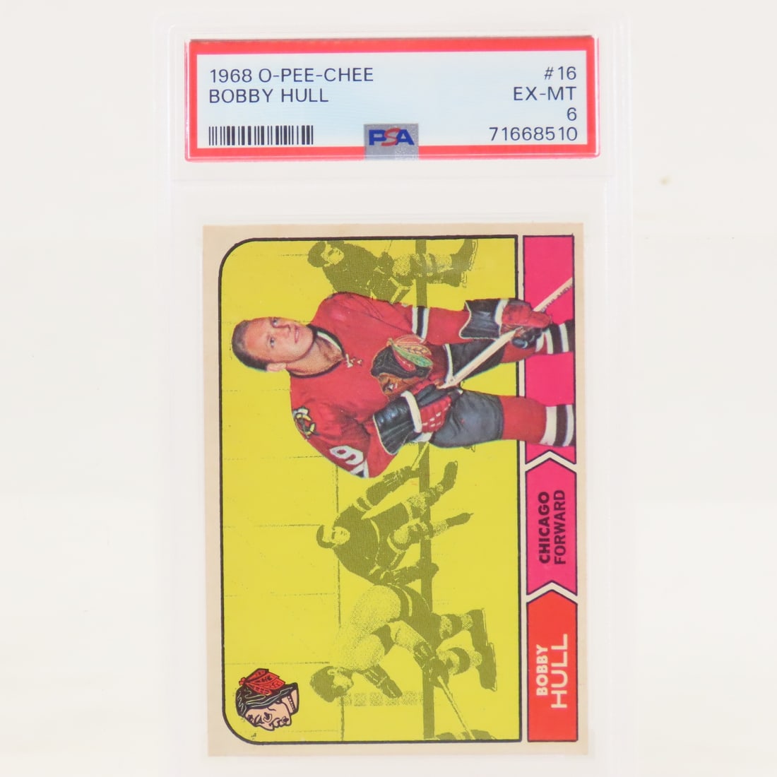 1968 O-PEE-CHEE Bobby Hull #16 PSA 6 EX-MT - 5