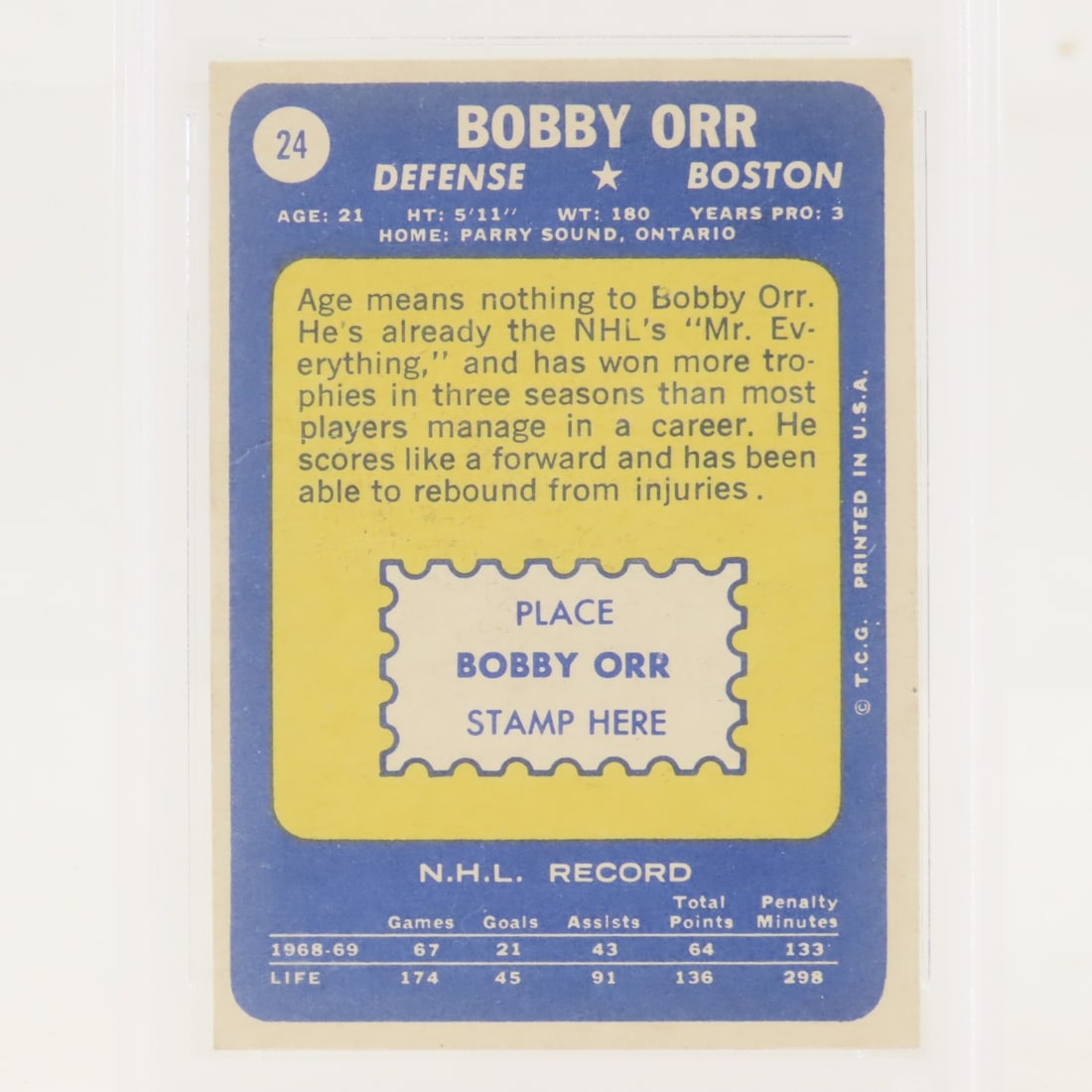 1969 Topps Bobby Orr #24 PSA 4.5 VG-EX - 4