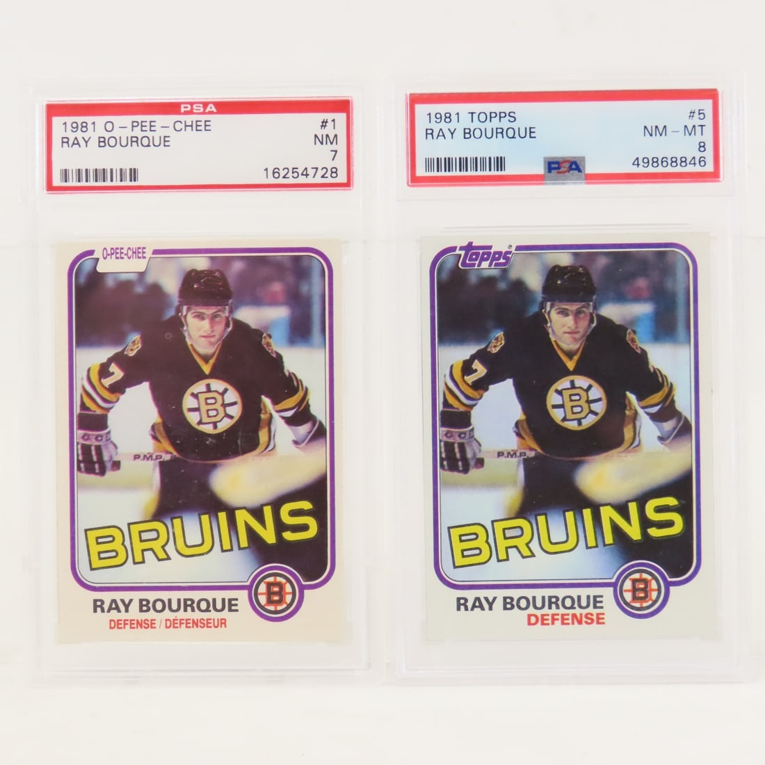 1981 Topps & O-PEE-CHEE Ray Bourque PSA Graded (1 of 9)